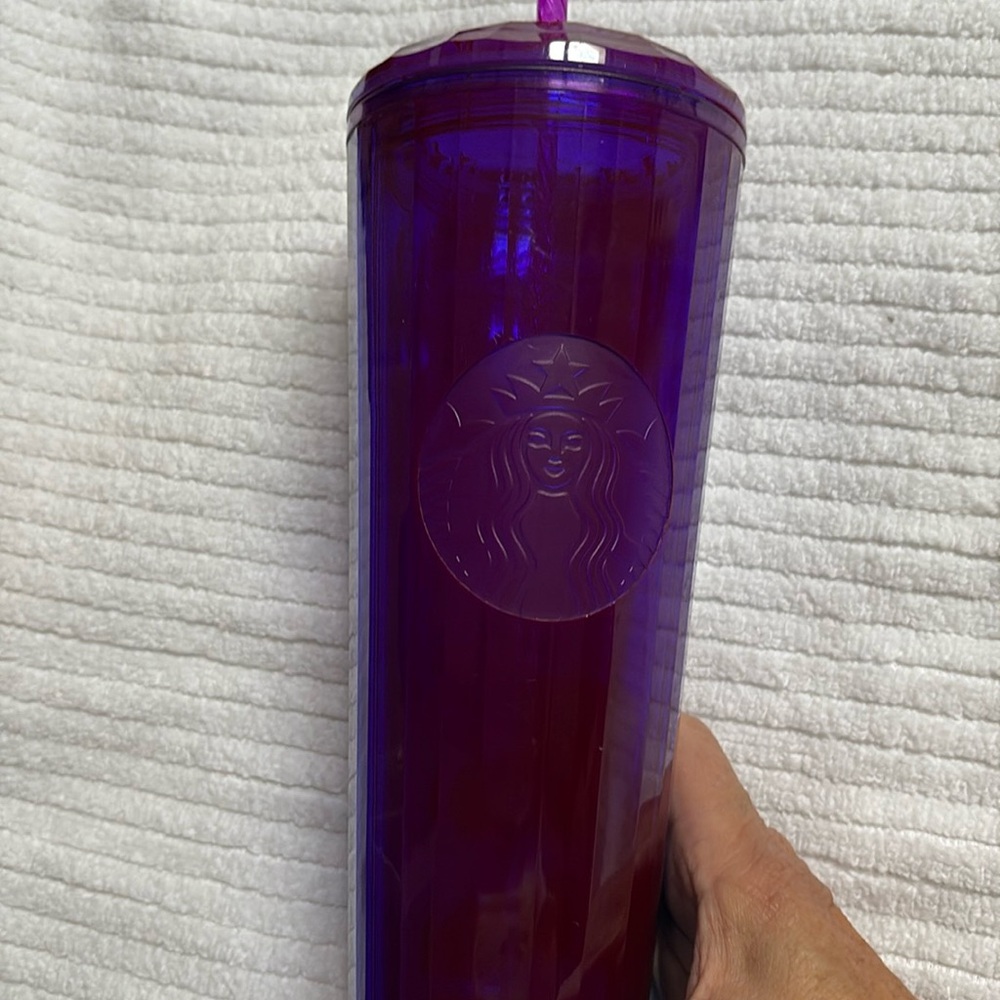 Starbucks Dark Purple Iridescent Dome Top Tumbler 24 oz